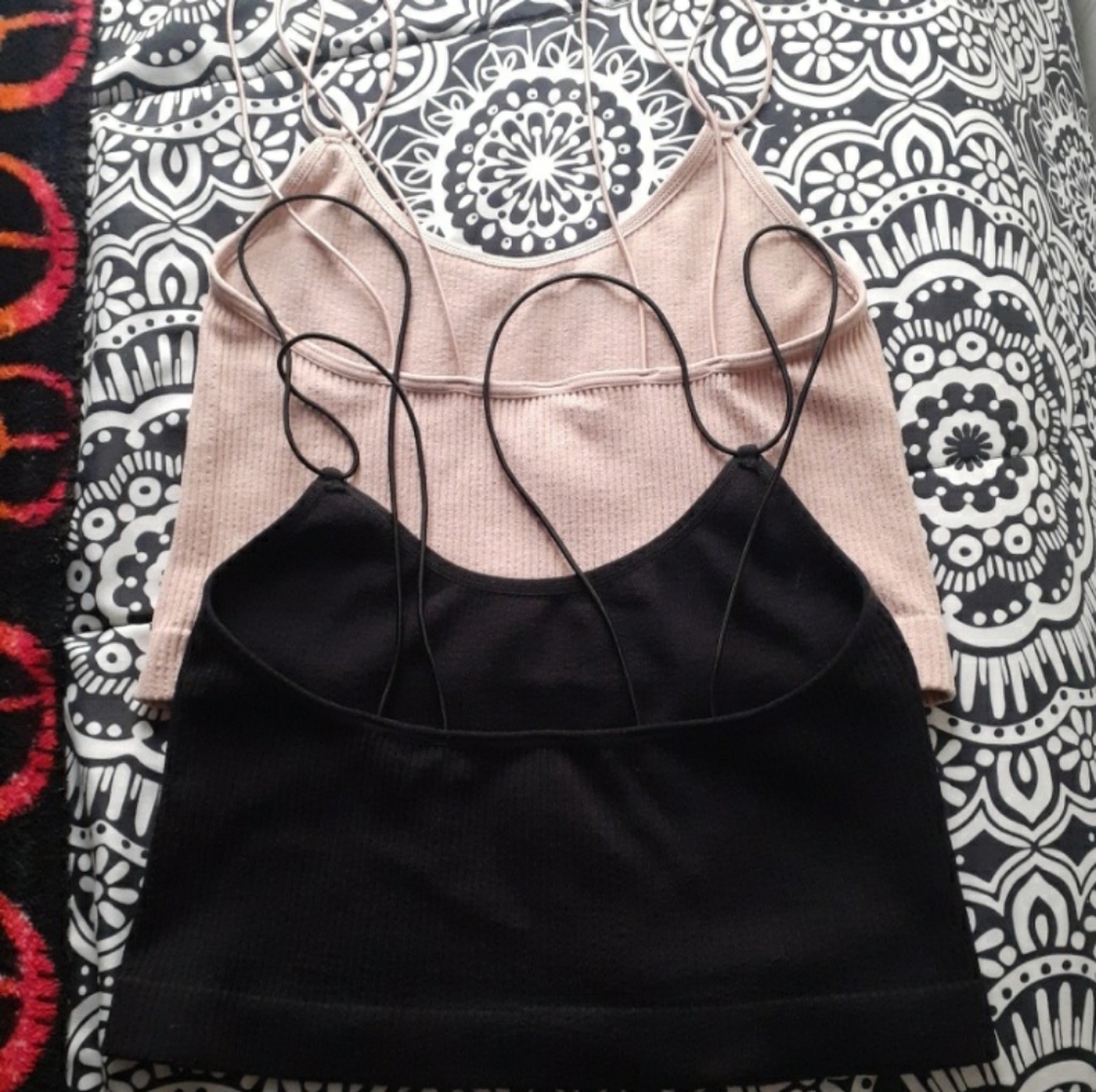 2 Ribbed Bralettes - Picture 2 of 5